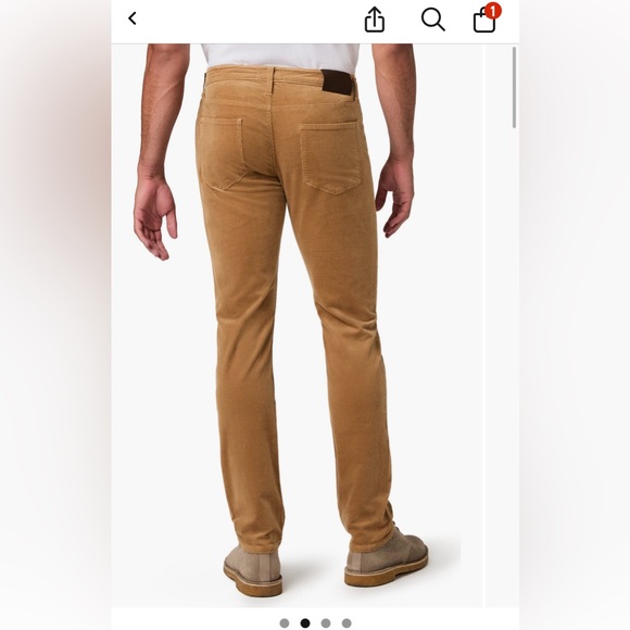 PAIGE Men's Brown Corduroy Pants 29 - Picture 4 of 9